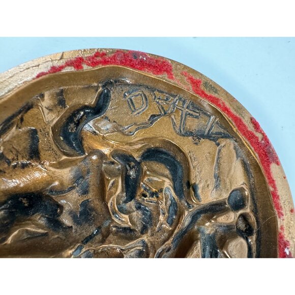 Salvador Dali Limited Edition Bronze King David Medallion With Crowned Head Desi - Picture 5 of 16